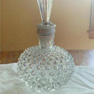 Vintage Hobnail Fenton Glass Perfume Bottle with Stopper